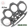 Life or Death Knuckle Buckle Triple Skull Paperweight - Gun Metal Belt Buckle - Tophatter Daily Deals