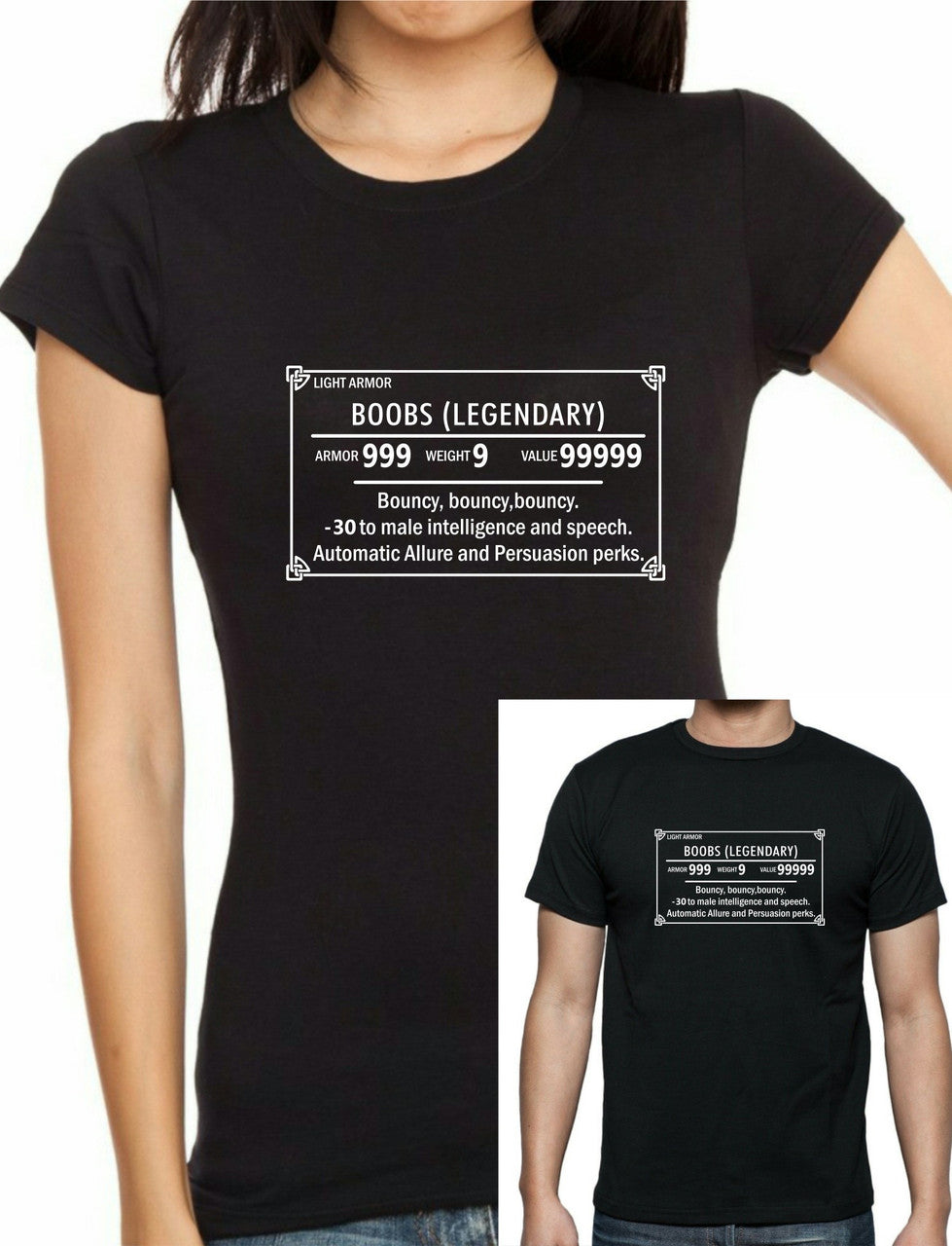 Skyrim - Legendary Boobs T-Shirt - Tophatter Daily Deals