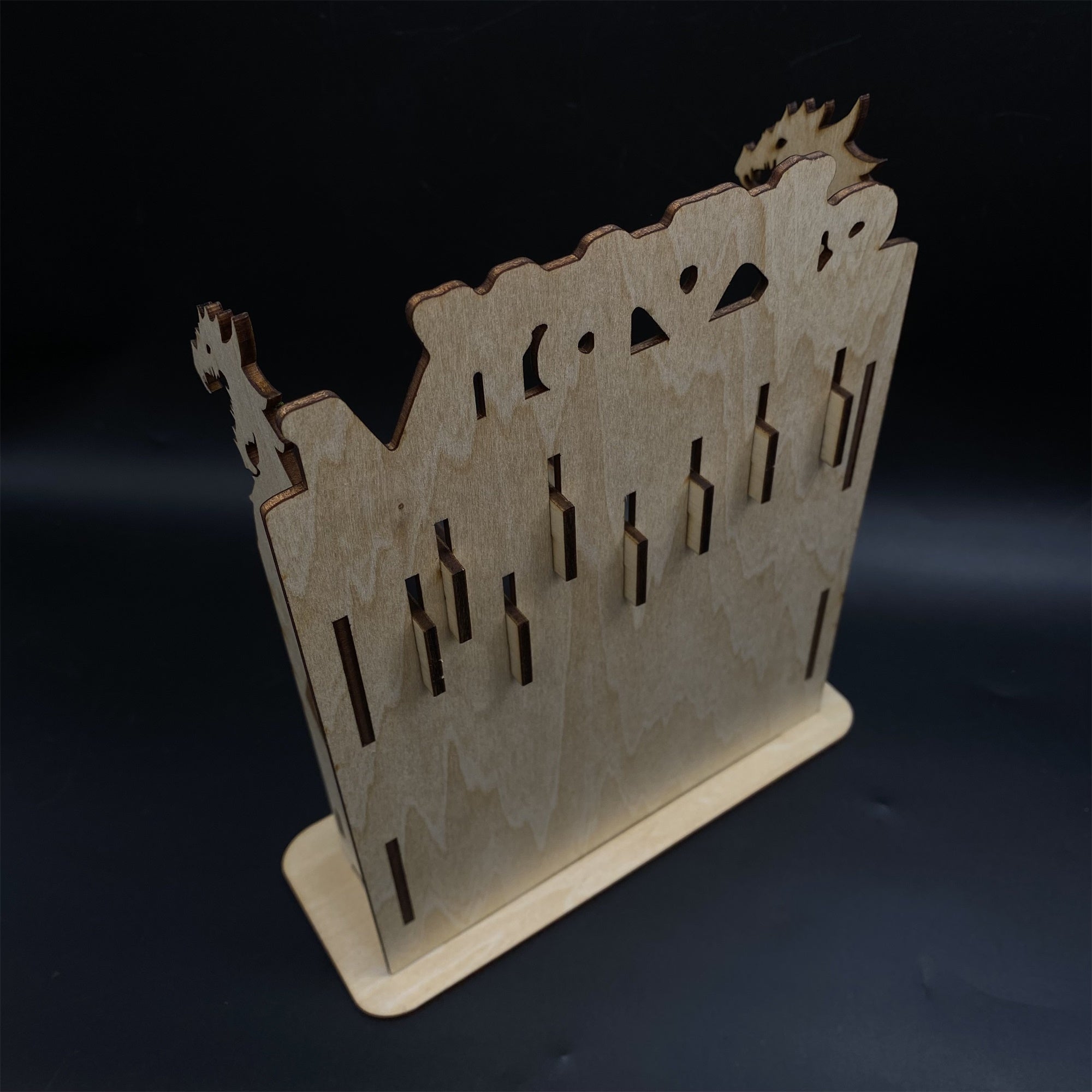 Skyrim One-Hand Daedric Weapons With 3D Wooden Stand - Tophatter Daily Deals