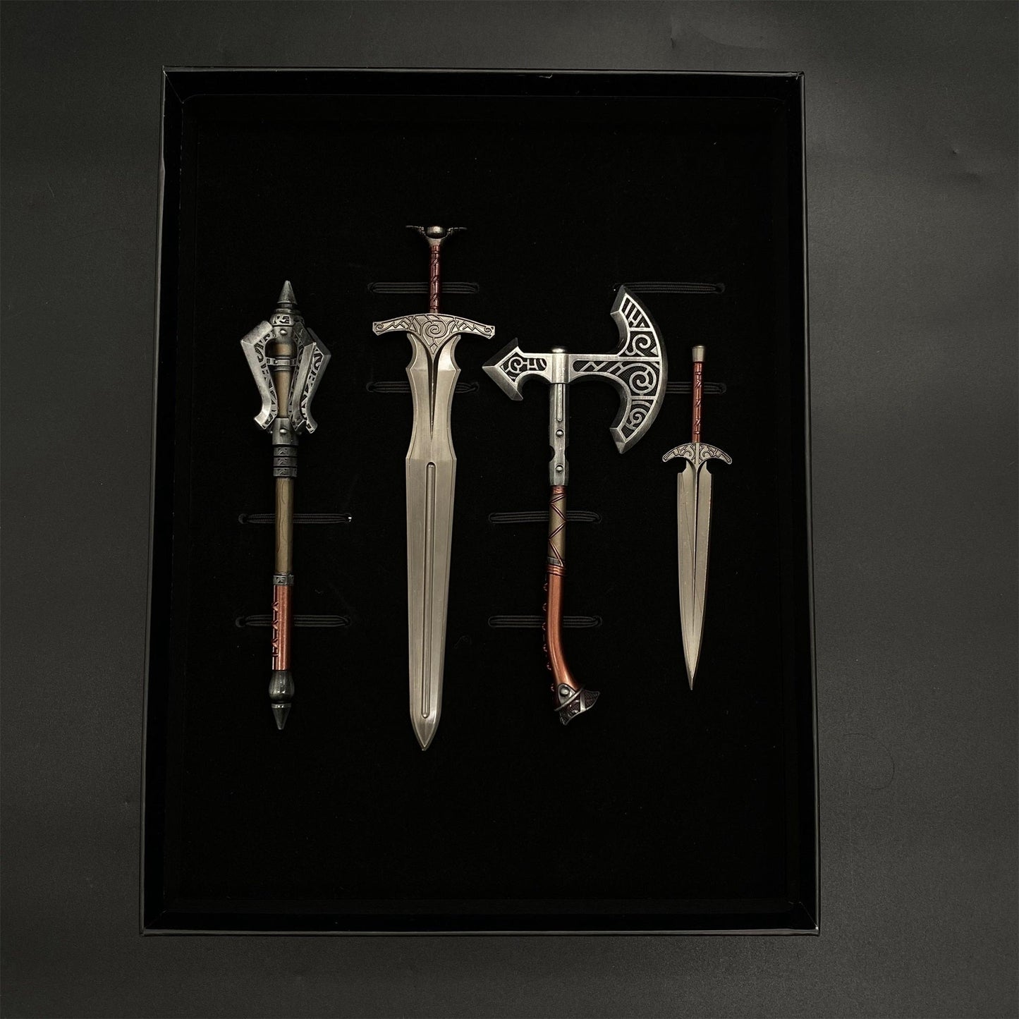 1/6 Scale Skyrim Steel Weapon Skyfroged Weapon Series Metal Crafts 4 In 1 Pack - Tophatter Daily Deals