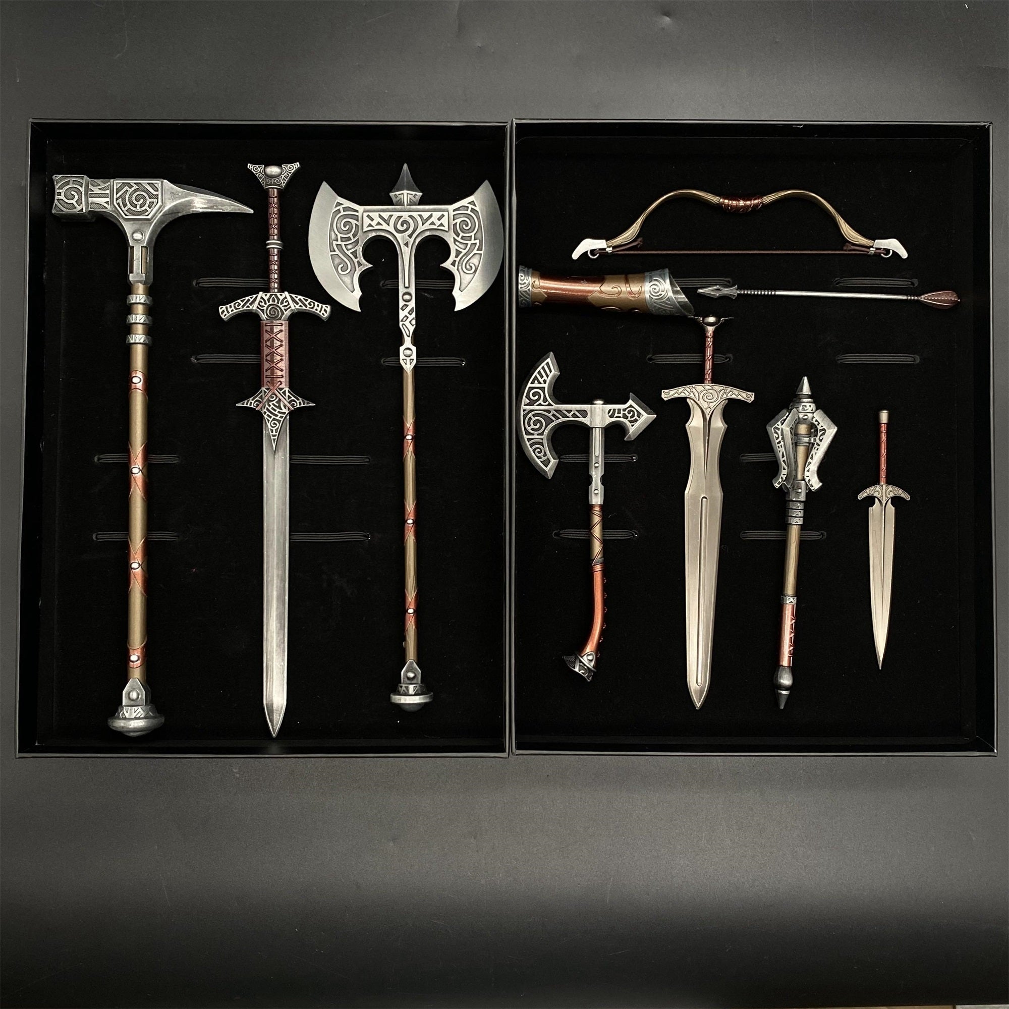 1/6 Scale Skyrim Steel Weapon Skyfroged Weapon Series Metal Crafts 8 In 1 Pack - Tophatter Daily Deals