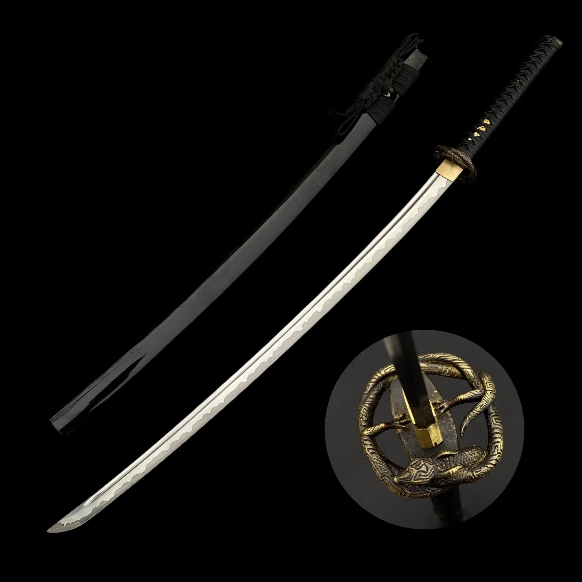Skyrim Katana Blade Sword Akaviri Sword Manganese Steel IRL Replica - Tophatter Daily Deals