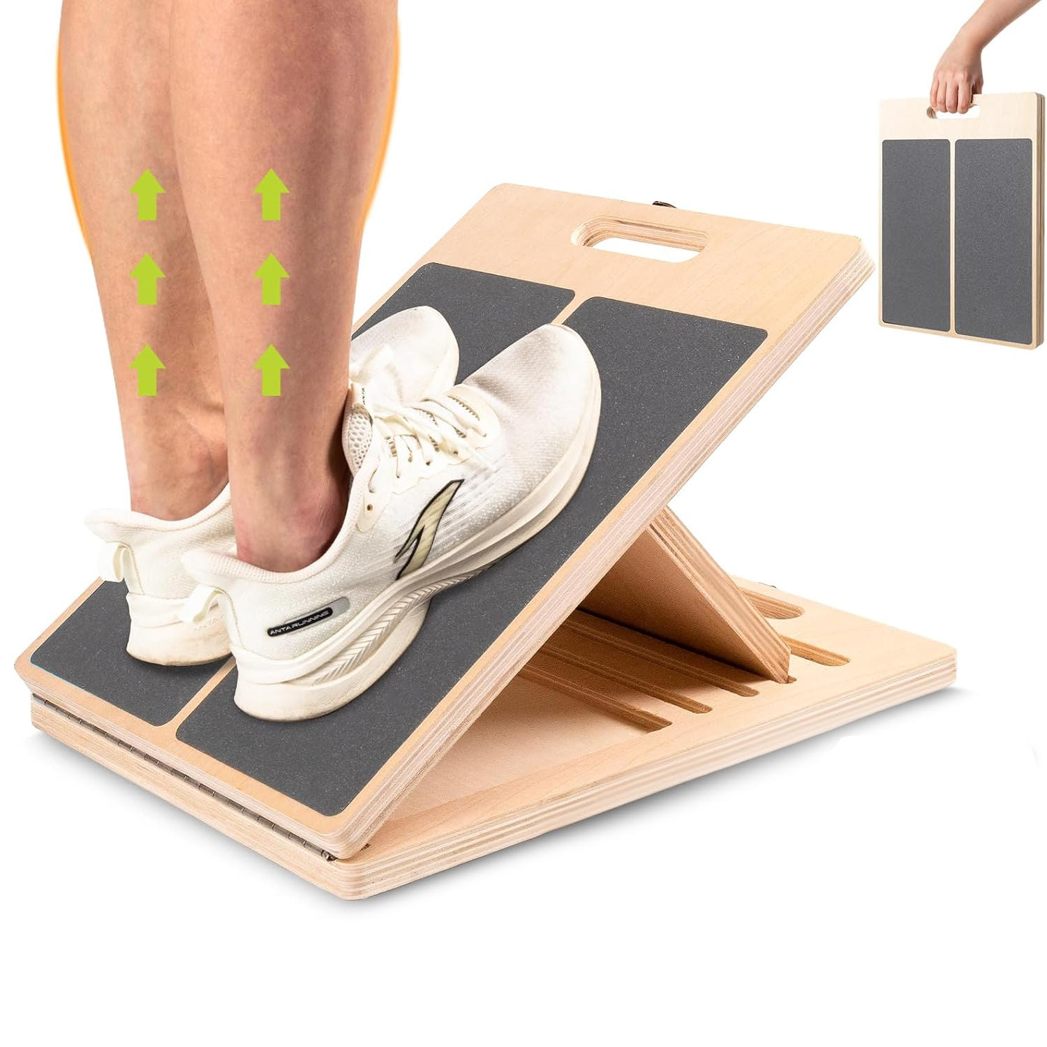 Slant Board for Exercise- Folded Calf Stretcher Squat Wedge Portable Board Exercise & Fitness - Tophatter Daily Deals