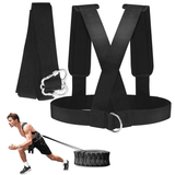 Sled Pulling Belt - Waist Resistance Bands Workout Resistance Shoulder Pulling Strap Sled Harness Exercise & Fitness - Tophatter Daily Deals