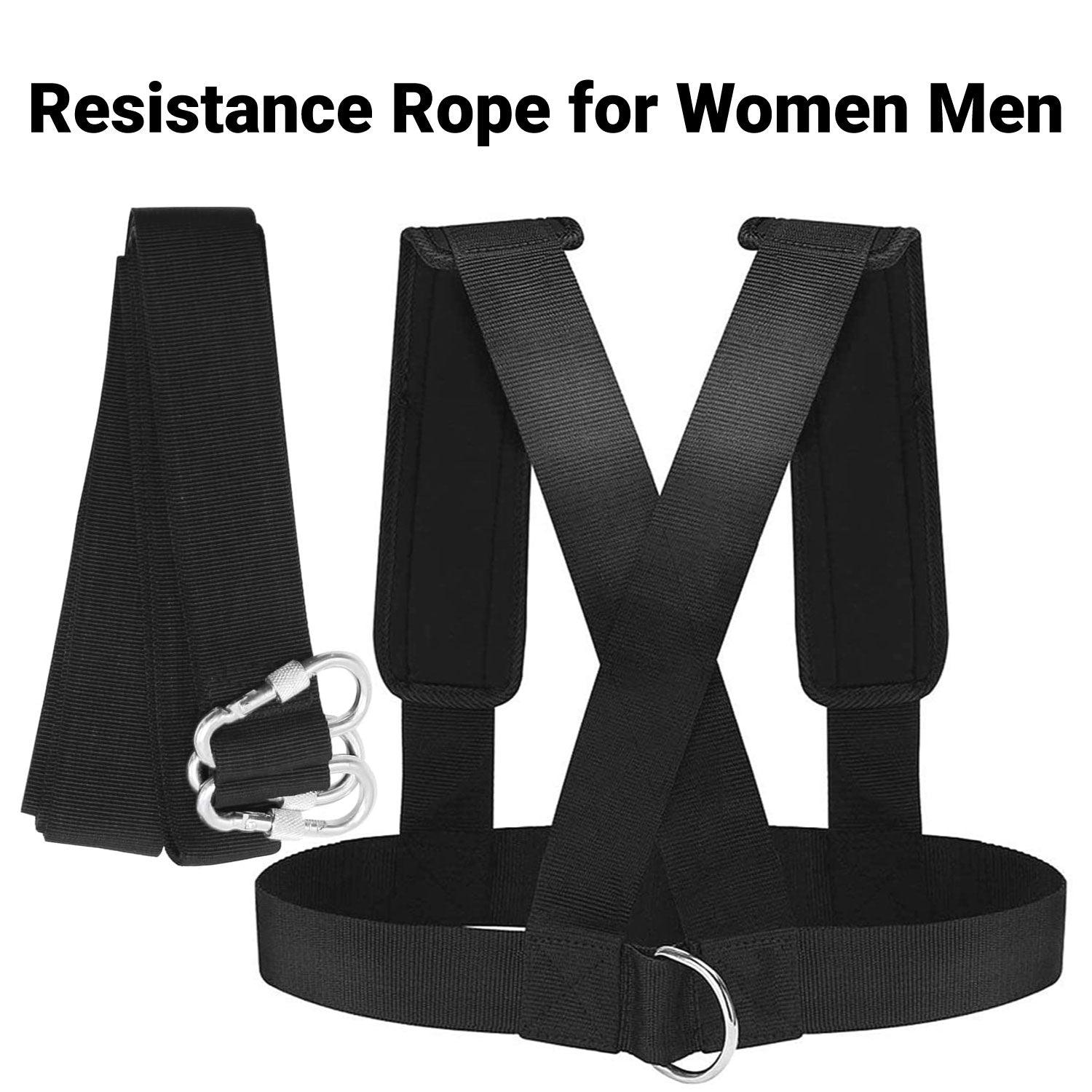 Sled Pulling Belt - Waist Resistance Bands Workout Resistance Shoulder Pulling Strap Sled Harness Exercise & Fitness - Tophatter Daily Deals