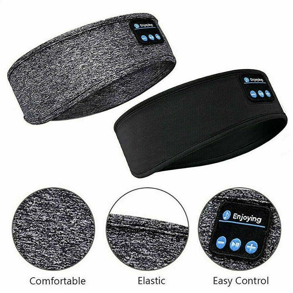 Bluetooth Sleep Headband - Wireless Bluetooth Headband Sleeping Eye Mask Headphones Headset Music Sports UK Apparel & Accessories - Tophatter Daily Deals