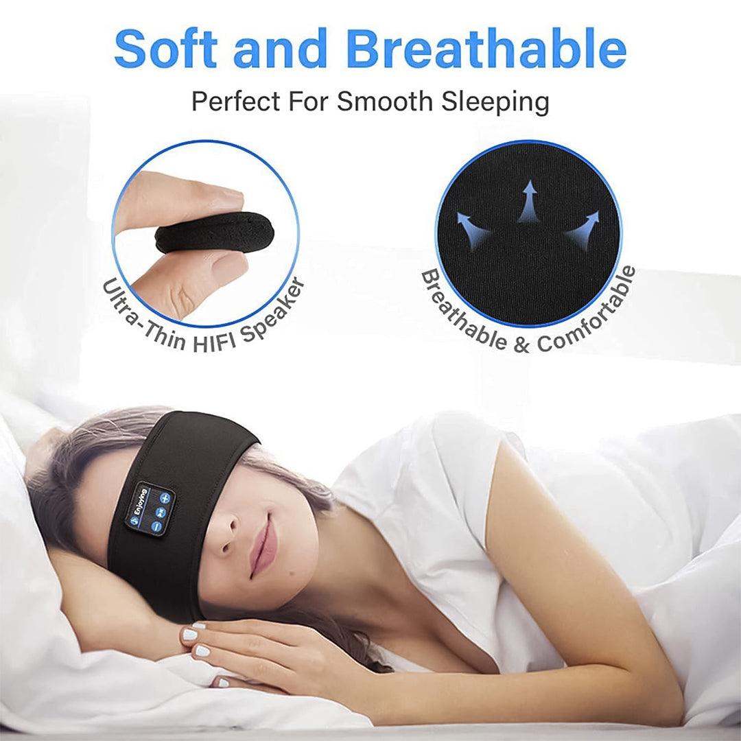 Bluetooth Sleep Headband - Wireless Bluetooth Headband Sleeping Eye Mask Headphones Headset Music Sports UK Apparel & Accessories - Tophatter Daily Deals