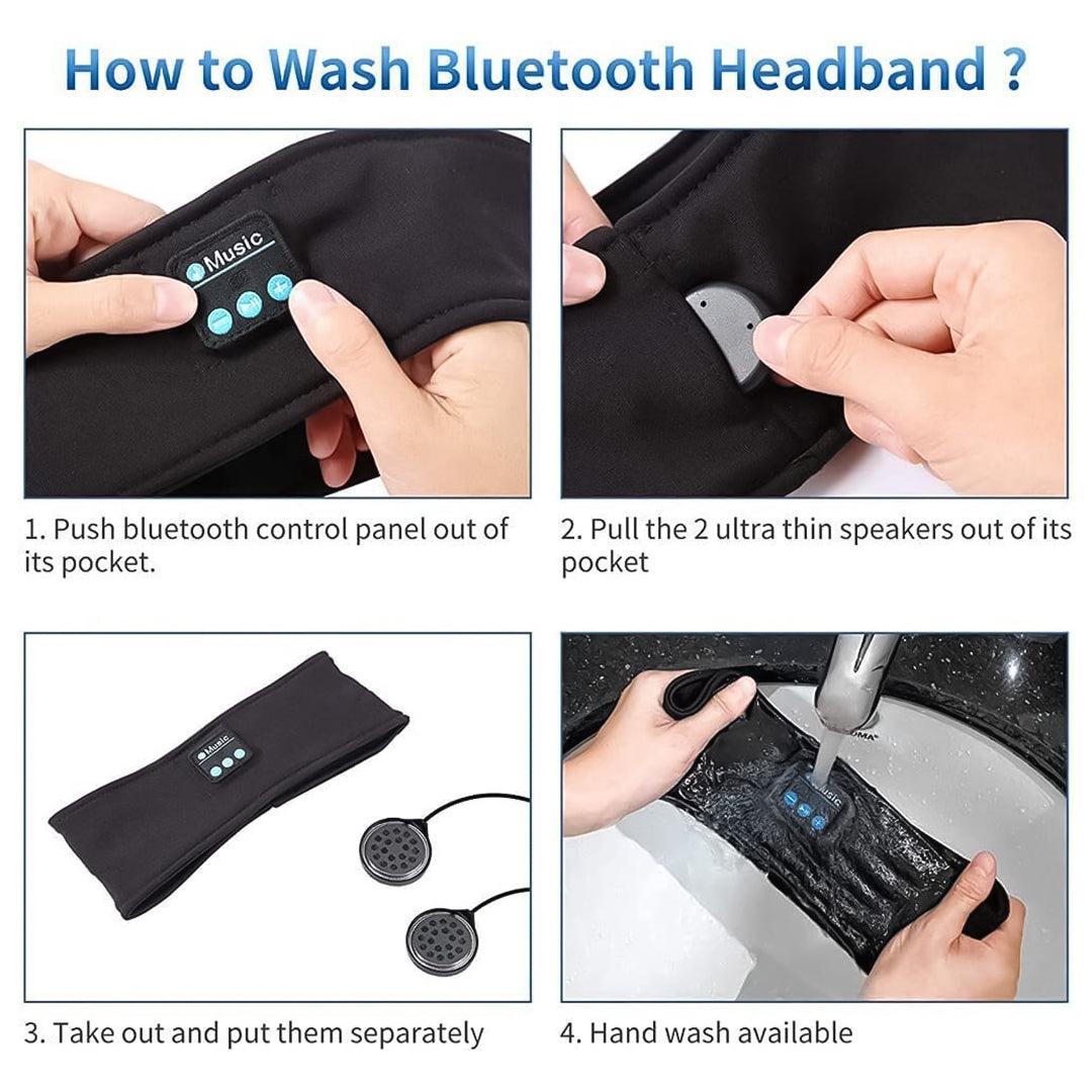 Bluetooth Sleep Headband - Wireless Bluetooth Headband Sleeping Eye Mask Headphones Headset Music Sports UK Apparel & Accessories - Tophatter Daily Deals