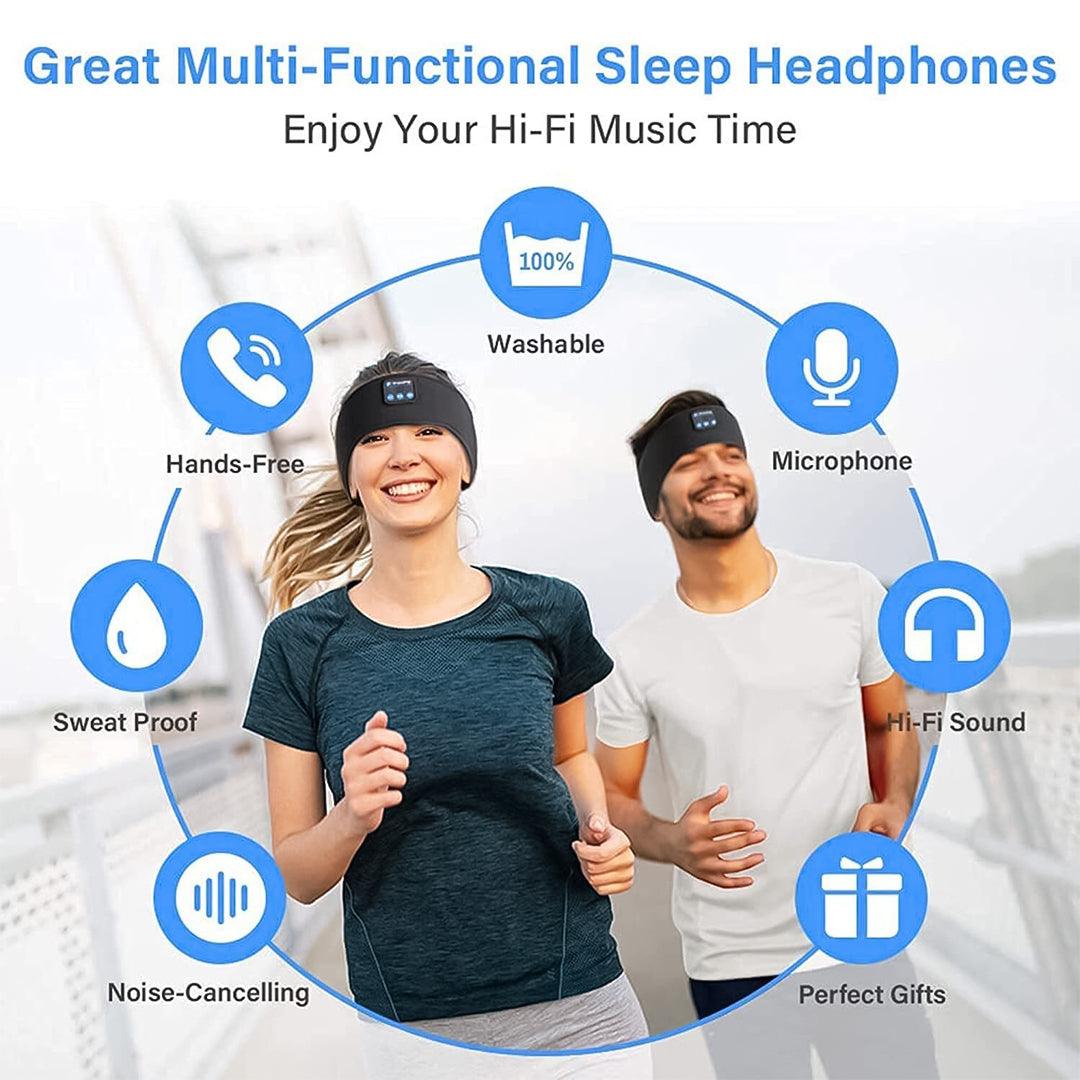 Bluetooth Sleep Headband - Wireless Bluetooth Headband Sleeping Eye Mask Headphones Headset Music Sports UK Apparel & Accessories - Tophatter Daily Deals