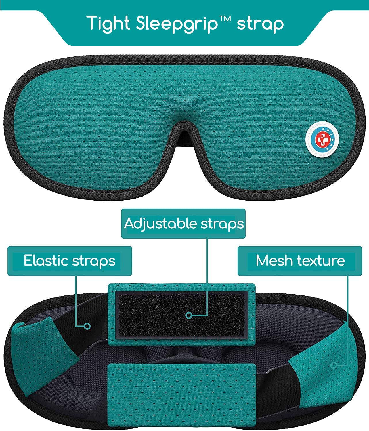 Sleeping Eye Mask - Medi Grade Sleeping Eye Mask Travel Kit 3D 100% Blackout, Ear Plugs, Clip, Bag Apparel & Accessories - Tophatter Daily Deals