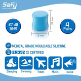 Best Noise Reduction Ear Plugs- Soft Silicone Ear Plugs Reusable & Mouldable for Sleeping Swim Health Care - Tophatter Daily Deals