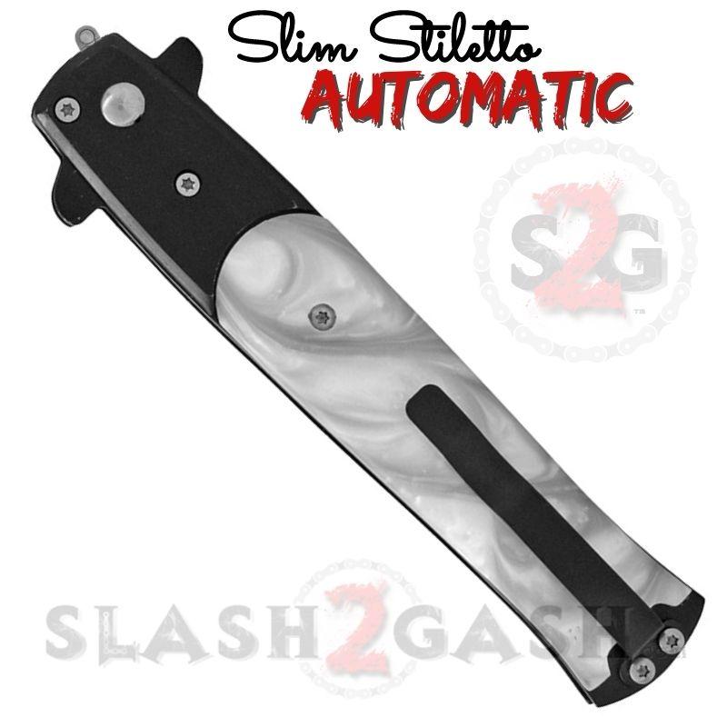 Slim Stiletto Auto Knife Italian Style Switchblade 9