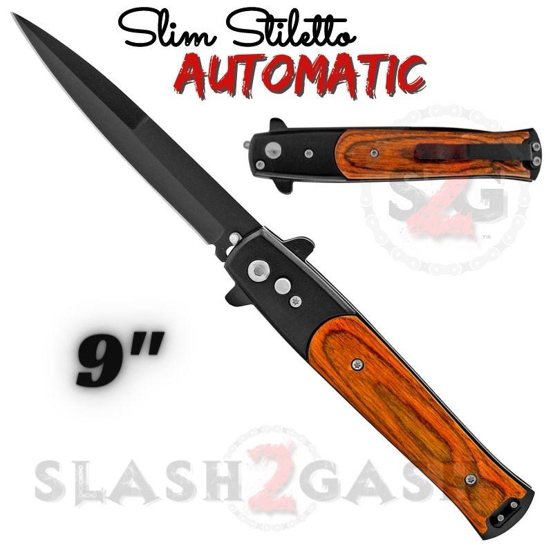 Slim Stiletto Auto Knife Italian Style Switchblade 9