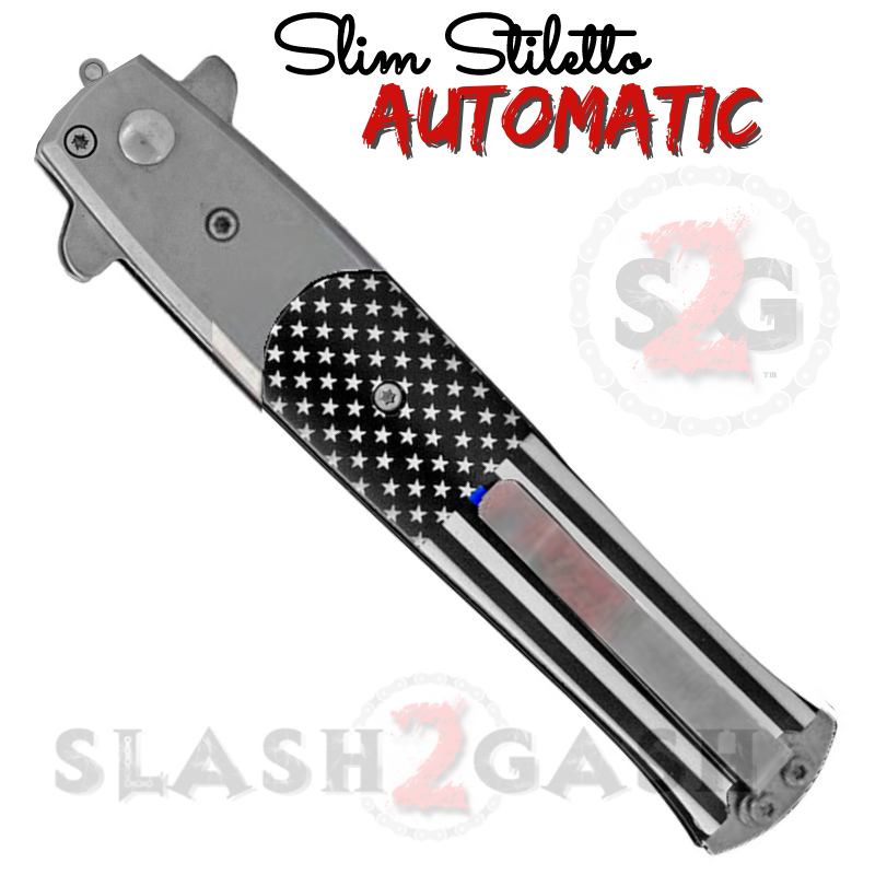 Slim Stiletto Auto Knife Italian Style Switchblade 9