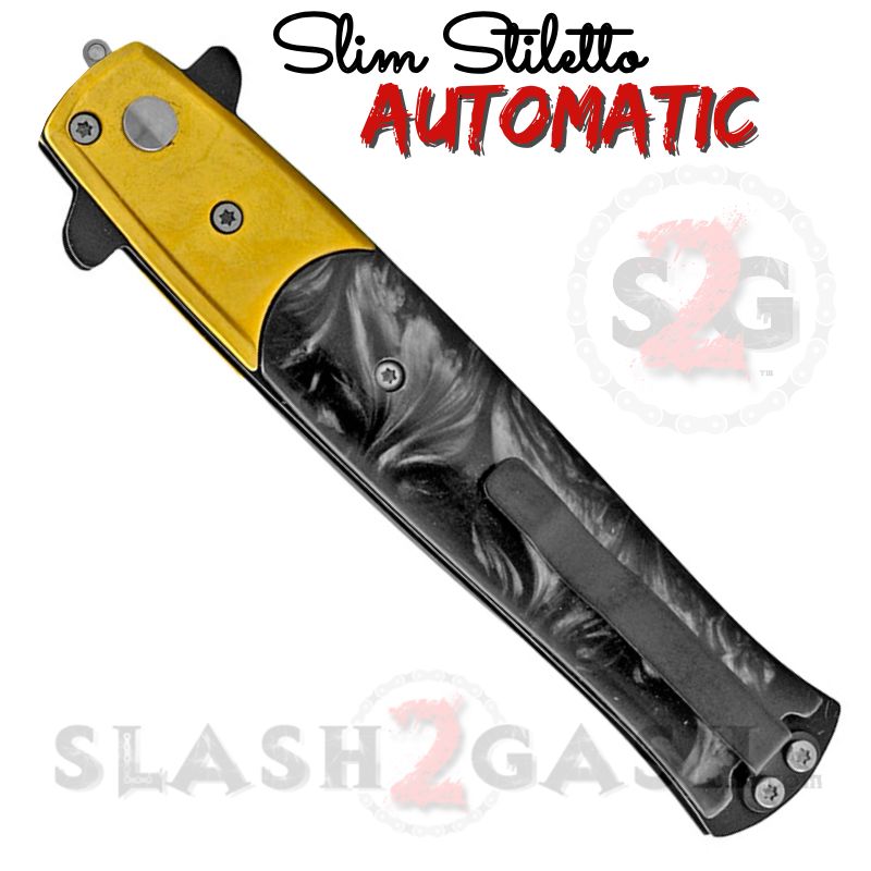 Slim Stiletto Automatic Knife Italian Switchblade 9