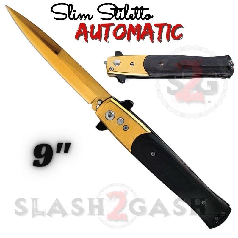 Slim Stiletto Auto Knife Italian Style Switchblade 9