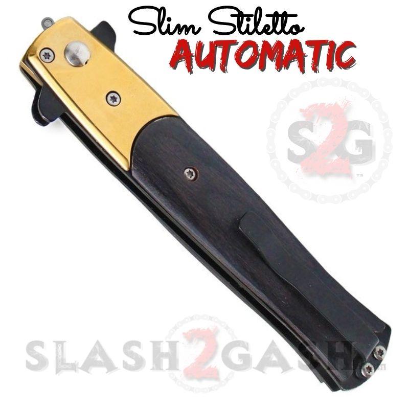 Slim Stiletto Auto Knife Italian Style Switchblade 9