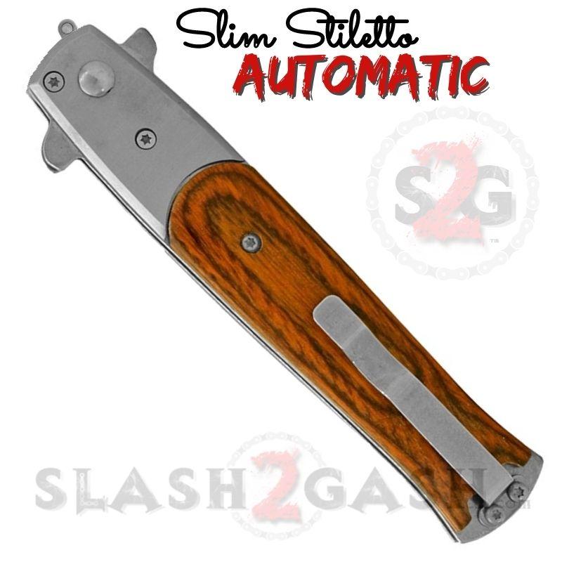 Slim Stiletto Auto Knife Italian Style Switchblade 9