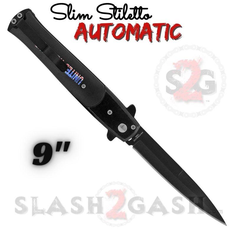 Slim Stiletto Auto Knife Italian Style Switchblade 9