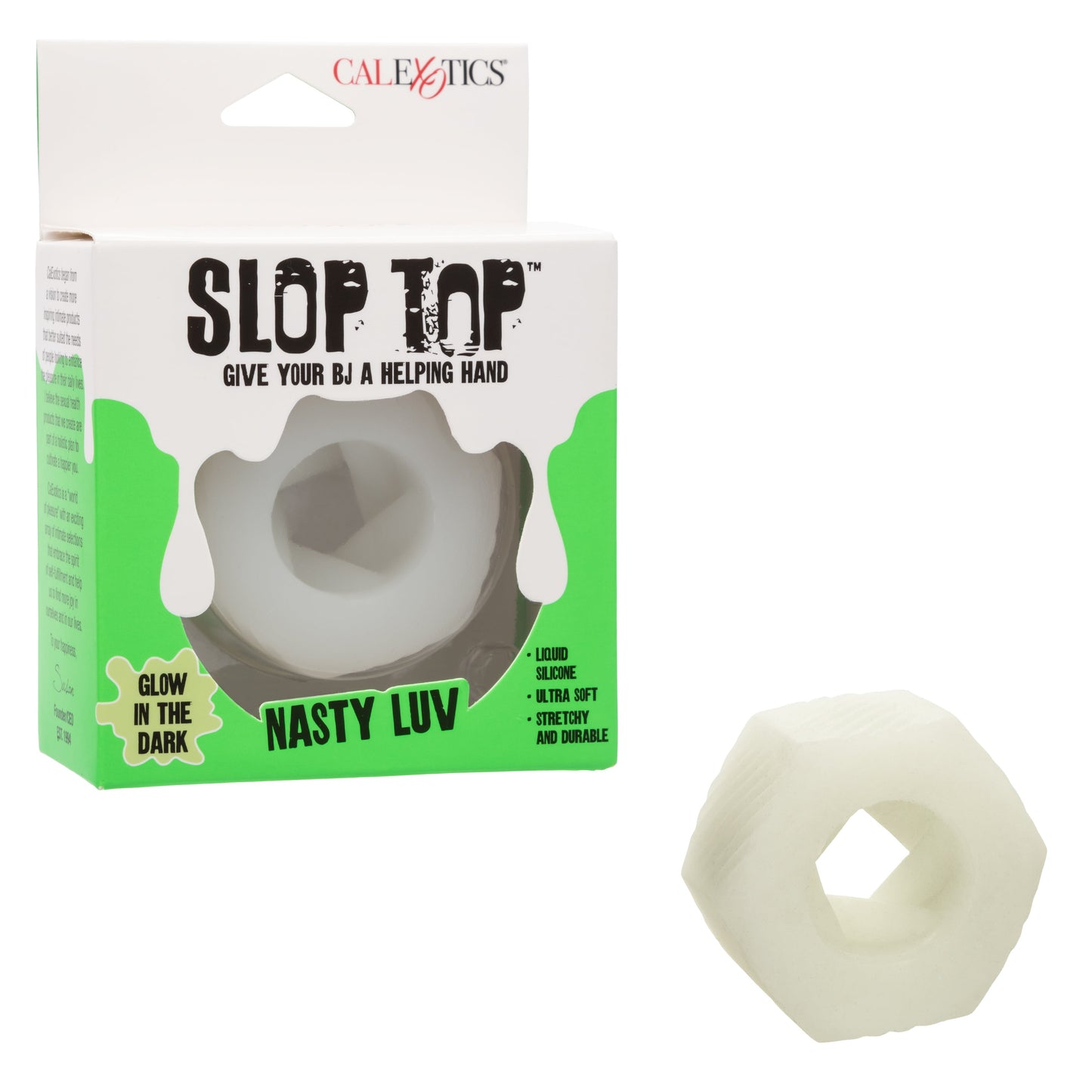 Slop Top™ Nasty Luv® Textured Glow in the Dark Liquid Silicone Stroker > Sex Toys For Men > Masturbators Cup - Tophatter Daily Deals