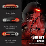 Bike Rear Light - USB LED Bike Tail Light Bicycle Horn Alarm Turn Signals Brake Light Apparel & Accessories - Tophatter Daily Deals
