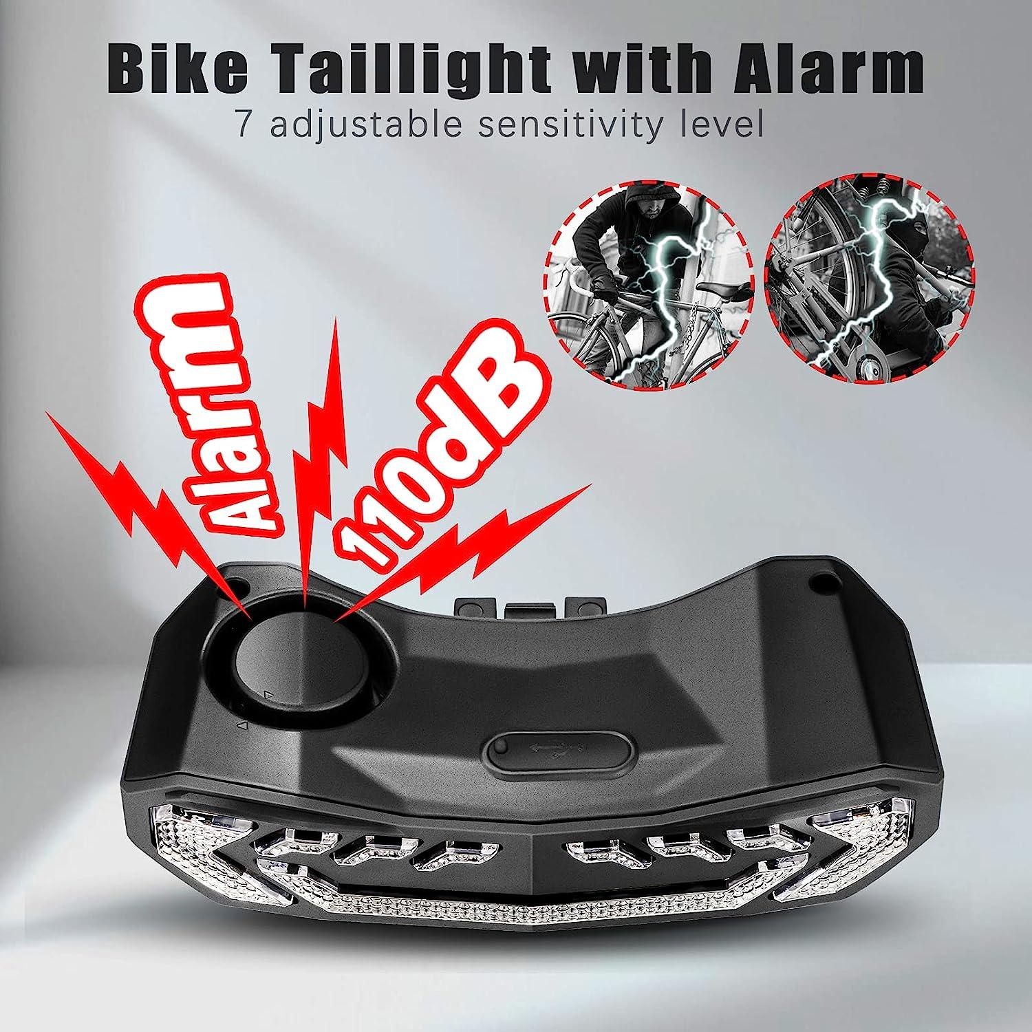 Bike Rear Light - USB LED Bike Tail Light Bicycle Horn Alarm Turn Signals Brake Light Apparel & Accessories - Tophatter Daily Deals