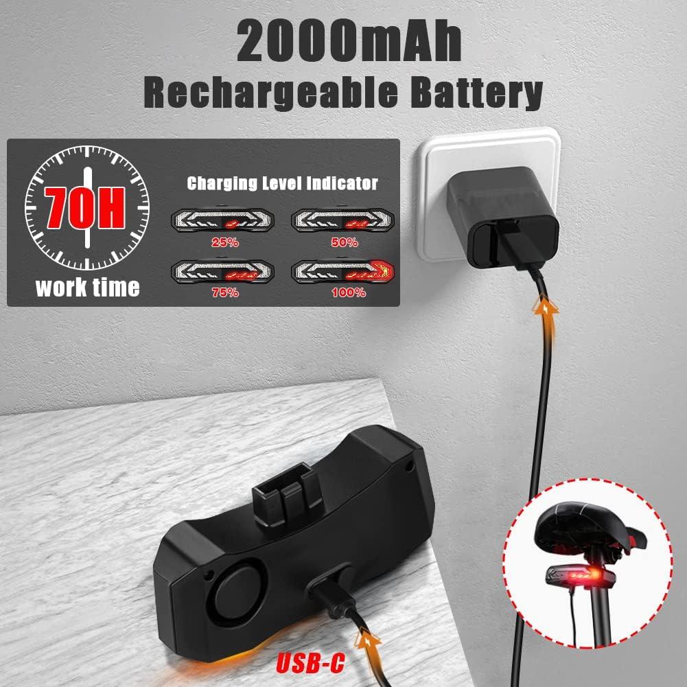 Bike Rear Light - USB LED Bike Tail Light Bicycle Horn Alarm Turn Signals Brake Light Apparel & Accessories - Tophatter Daily Deals