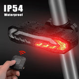 Bike Rear Light - USB LED Bike Tail Light Bicycle Horn Alarm Turn Signals Brake Light Apparel & Accessories - Tophatter Daily Deals