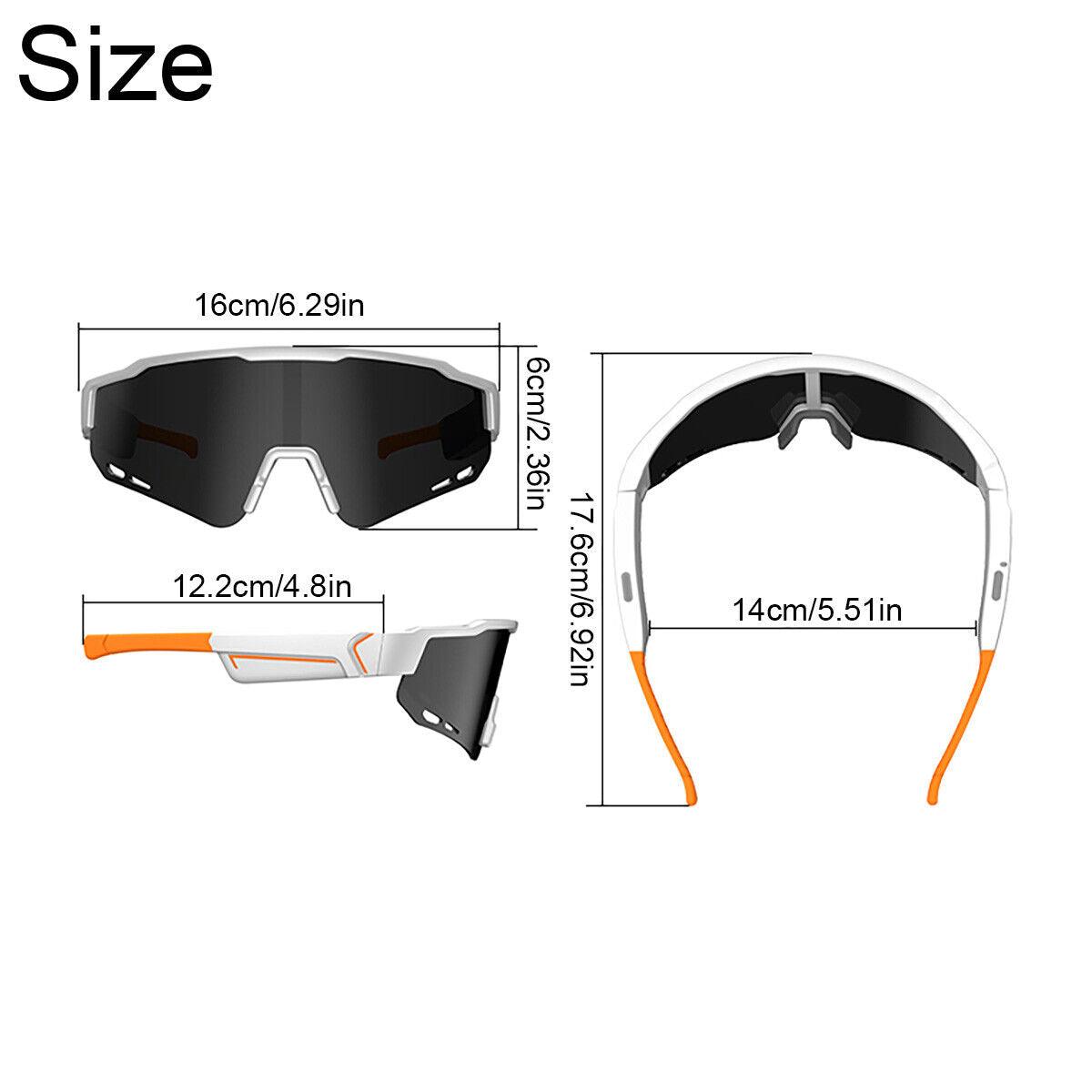 Smart Cycling Glasses - Bluetooth Headset With Sunglass, Cycling Bicycle Smart Glasses Bluetooth Audio Sunglasses / Open Ear Headphones Cycling - Tophatter Daily Deals