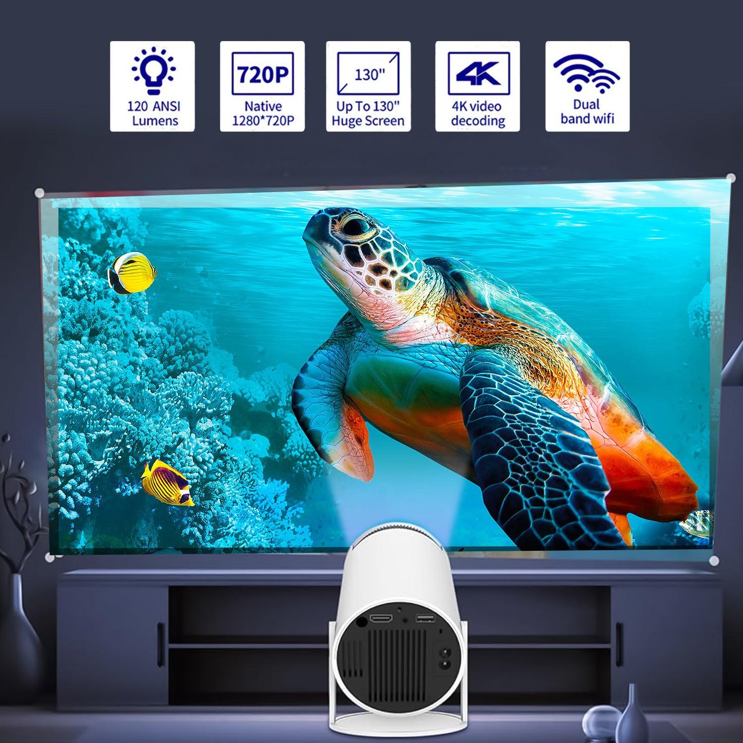 Smart Projectors 4k - 5G Projector Smart HD LED WiFi Bluetooth HDMI USB Android Office Home Theater Apparel & Accessories - Tophatter Daily Deals