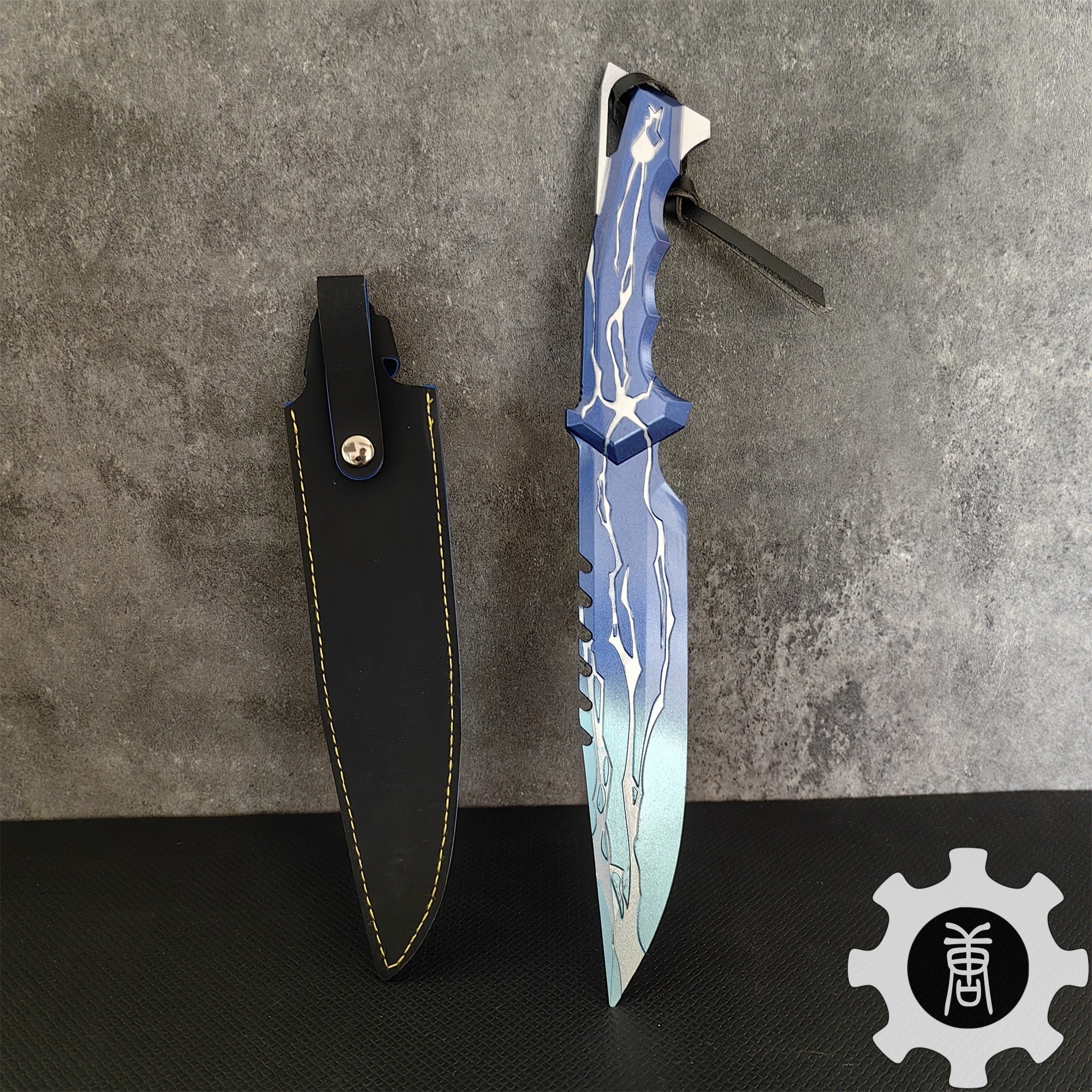 Smite Knife Metal Melee Weapon Game Props 28cm Smite Knife Blue - Tophatter Daily Deals