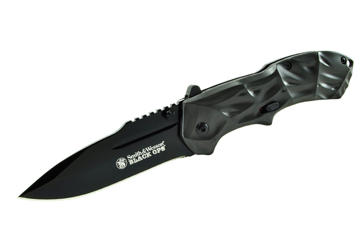 Smith & Wesson Black Ops Assisted Magic Pocket Knife (SW-BLOP3) Tophatter's Spring Assisted Knives Smith & Wesson Black Ops Assisted Magic Pocket Knife (SW-BLOP3) - Tophatter Daily Deals