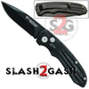 Smith & Wesson Extreme Ops Black Automatic Knife - Plain SW50B Knife-Auto - Tophatter Daily Deals