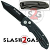 Smith & Wesson Extreme Ops Black Automatic Knife - Tanto Plain SW50BT Knife-Auto - Tophatter Daily Deals
