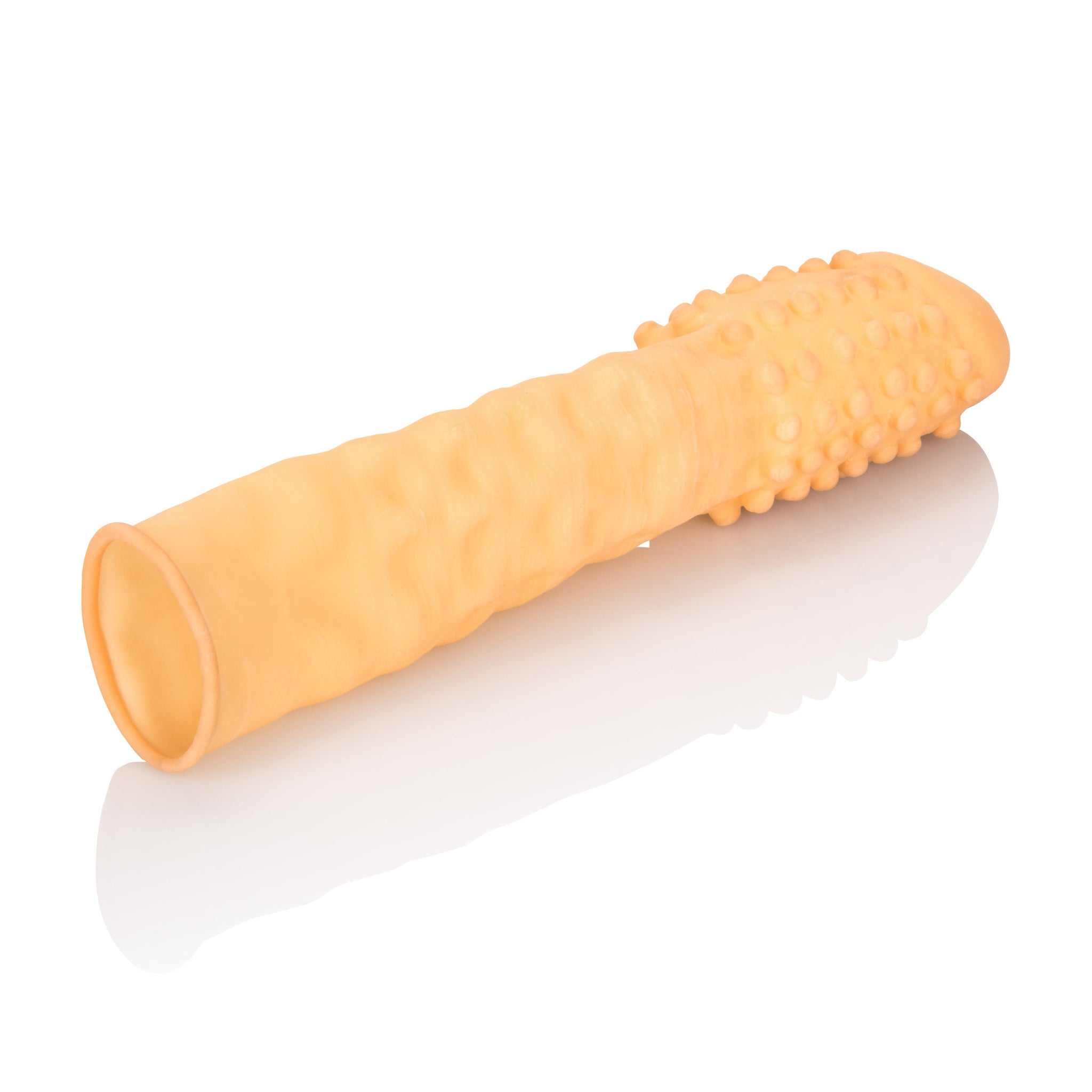 Smooth 3 Inch Ivory Latex Penis Extension with Roll Down Sleeve > Sex Toys For Men > Penis Sleeves - Tophatter Daily Deals