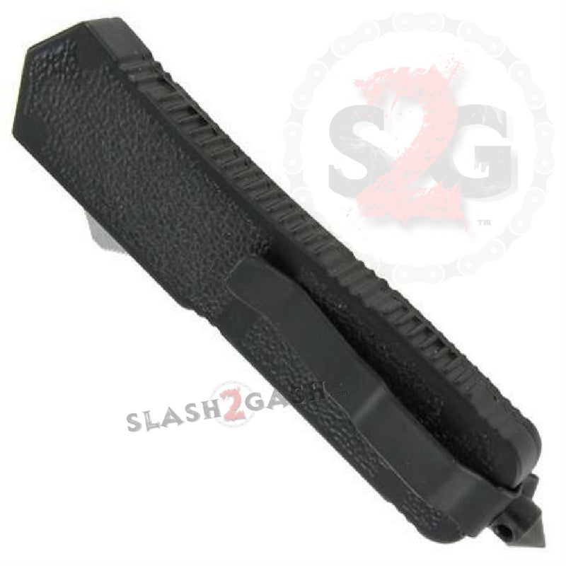 Dark Legacy OTF Dual Action Automatic Knife Black 2 Tone Double Edge Knife-OTF - Tophatter Daily Deals