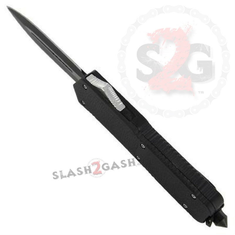 Dark Legacy OTF Dual Action Automatic Knife Black 2 Tone Double Edge Knife-OTF - Tophatter Daily Deals