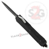 Dark Legacy OTF Dual Action Automatic Knife Black 2 Tone Double Edge Knife-OTF - Tophatter Daily Deals