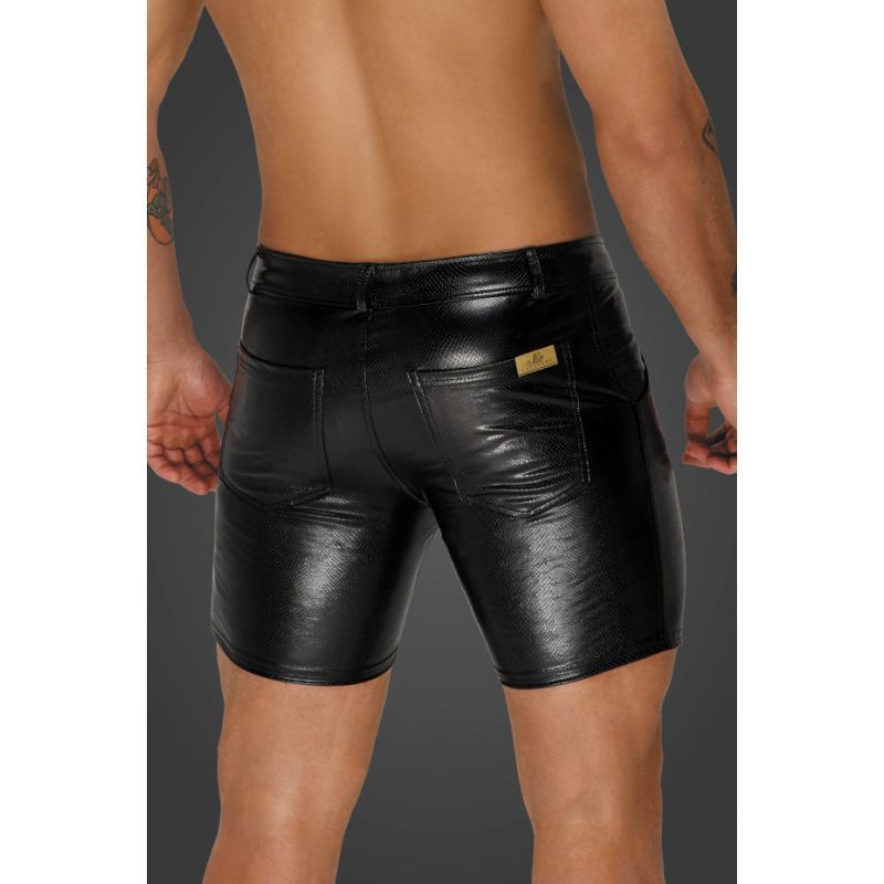 Snake Wetlook Mid-Length Shorts with Back Pockets for Men > Clothes > Mens Apparel - Tophatter Daily Deals