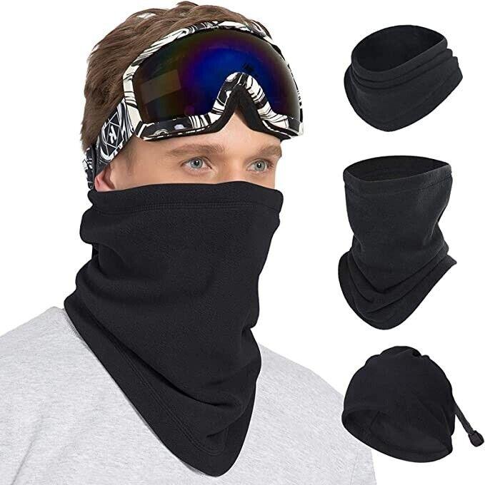 Fleece Neck Warmer - Snood Neck Warmer Scarf Men Winter Thick Fleece Thermal Windproof Balaclava Mask Clothing - Tophatter Daily Deals