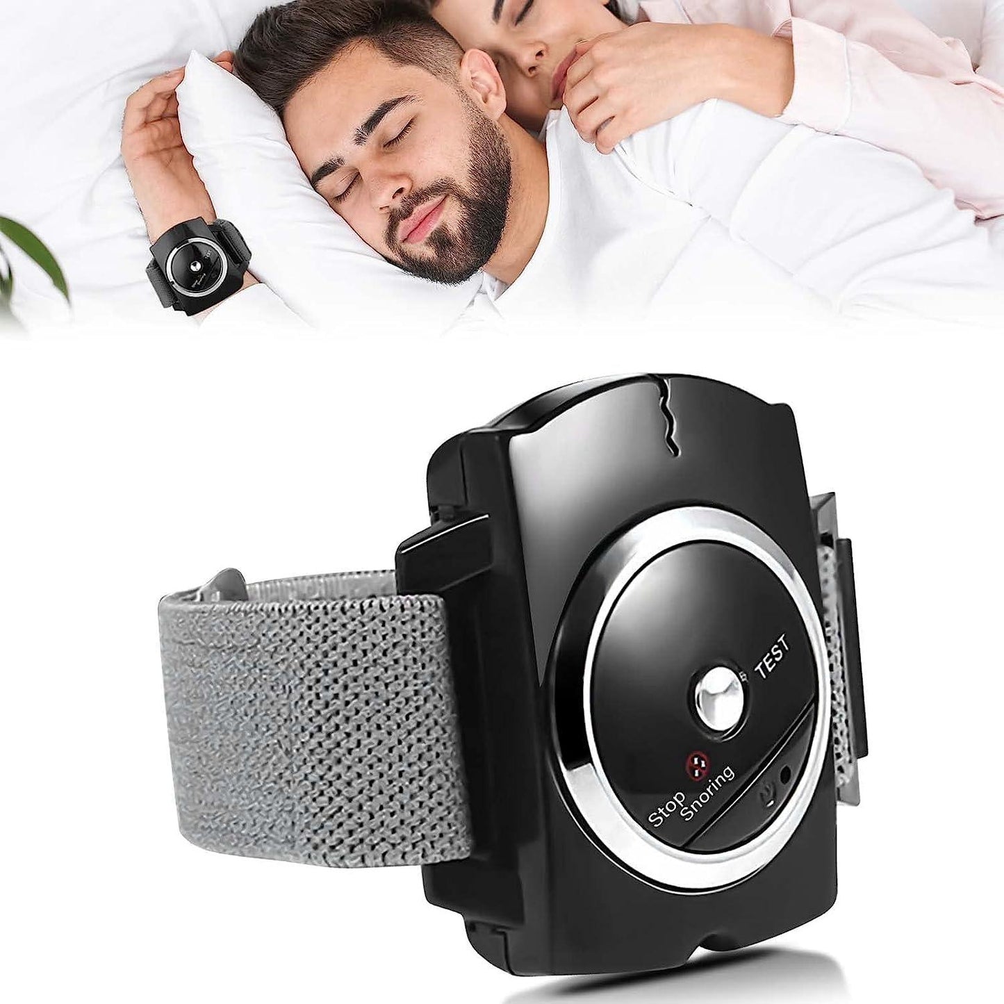 Anti Snore Bracelet - Electronic Anti Snoring Wristband Snore Stopper Watch Device Sleeping Aid Personal Care - Tophatter Daily Deals