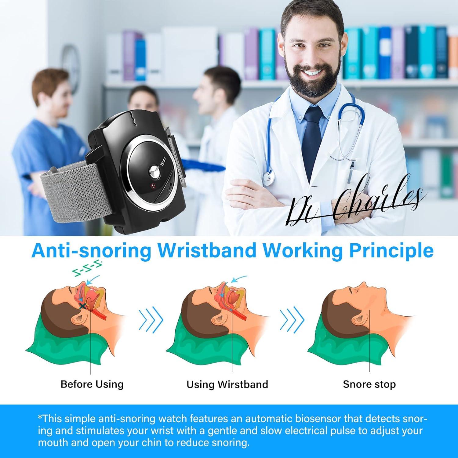 Anti Snore Bracelet - Electronic Anti Snoring Wristband Snore Stopper Watch Device Sleeping Aid Personal Care - Tophatter Daily Deals