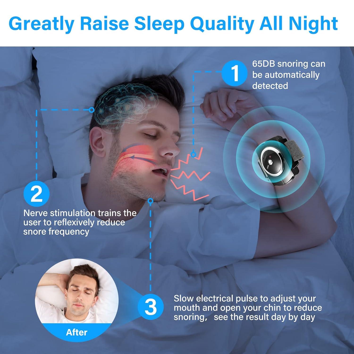 Anti Snore Bracelet - Electronic Anti Snoring Wristband Snore Stopper Watch Device Sleeping Aid Personal Care - Tophatter Daily Deals
