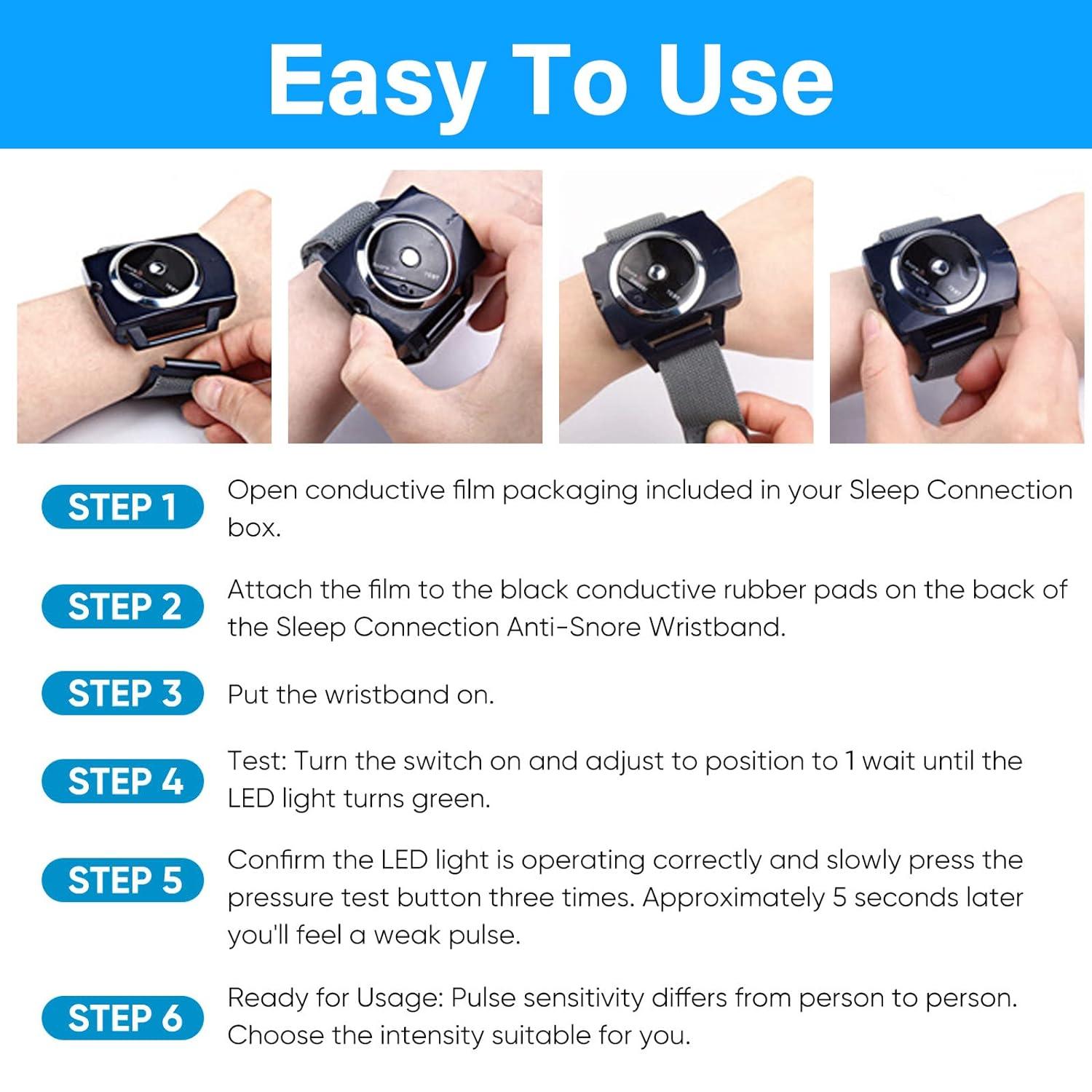 Anti Snore Bracelet - Electronic Anti Snoring Wristband Snore Stopper Watch Device Sleeping Aid Personal Care - Tophatter Daily Deals