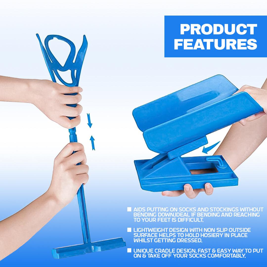Sock Aid For Disabled - Sock Wearing Aid Easy Put on and Off Dressing Mobility Disability Kit Personal Care - Tophatter Daily Deals