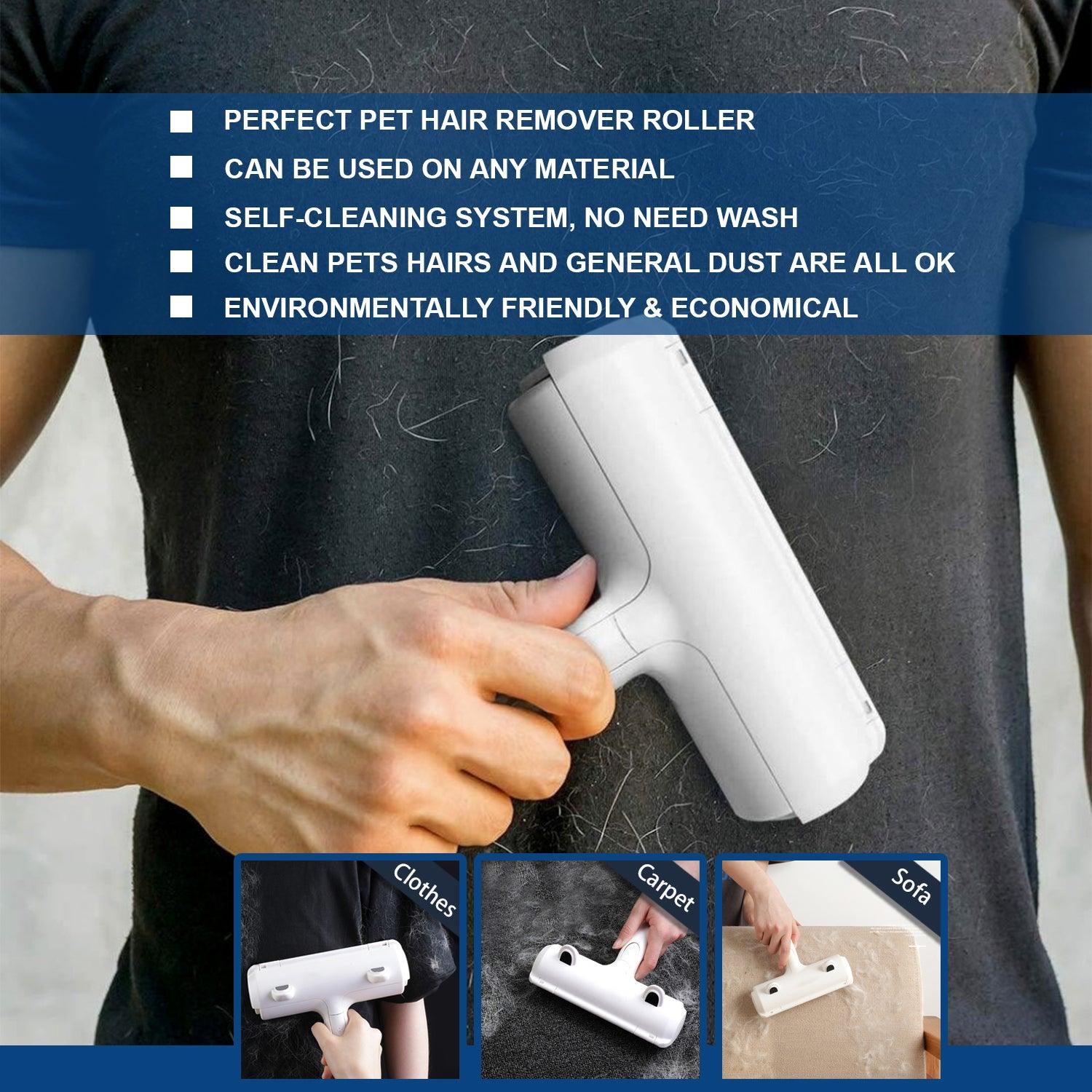 Pet Hair Remover Roller - Reusable Animal Hair Removal Brush for Dogs and Cats pet - Tophatter Daily Deals