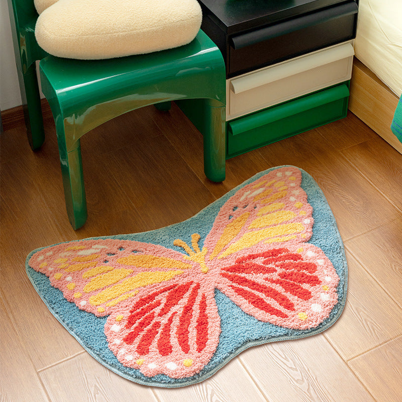 Soft & Cozy Butterfly Rug Pink Room Rugs - Tophatter Daily Deals