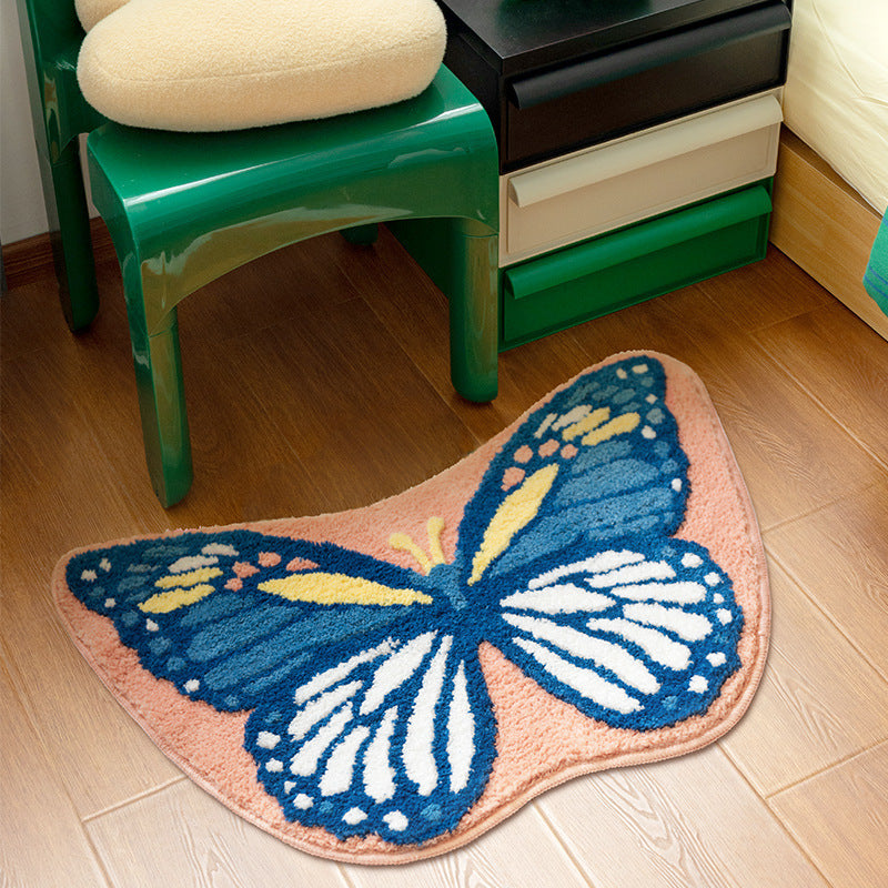Soft & Cozy Butterfly Rug Blue Room Rugs - Tophatter Daily Deals