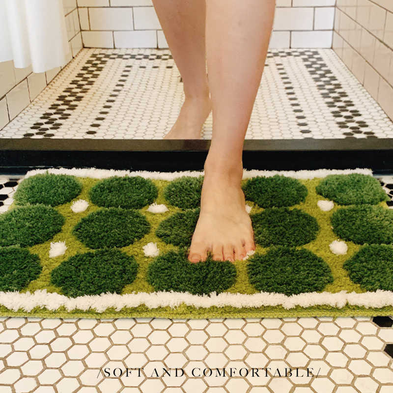 Soft Moss Bathroom Mat Bathmat - Tophatter Daily Deals