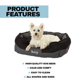 Coolest Dog Beds - Bunty Anchor Soft Dog Bed Waterproof Washable Hardwearing Pet Basket Mat Cushion Black Apparel & Accessories - Tophatter Daily Deals